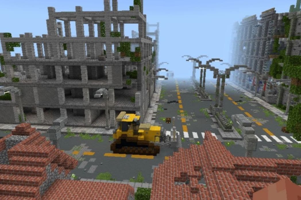 Карта разрушенного города для майнкрафт. Minecraft Apocalyptic City карта. Разрушенный город майнкрафт. Abandoned City Minecraft. Карта заброшенного города.
