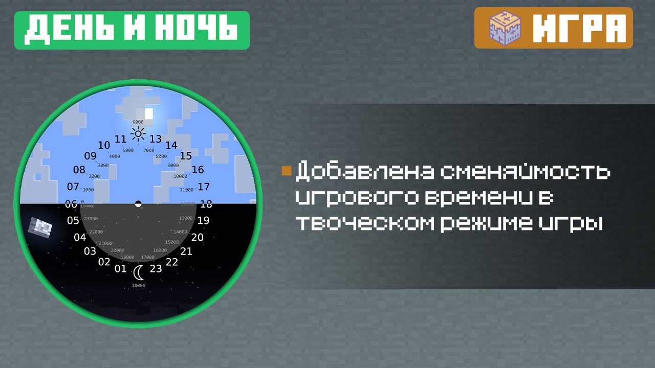 День и ночь в Майнкрафт ПЕ 0.10