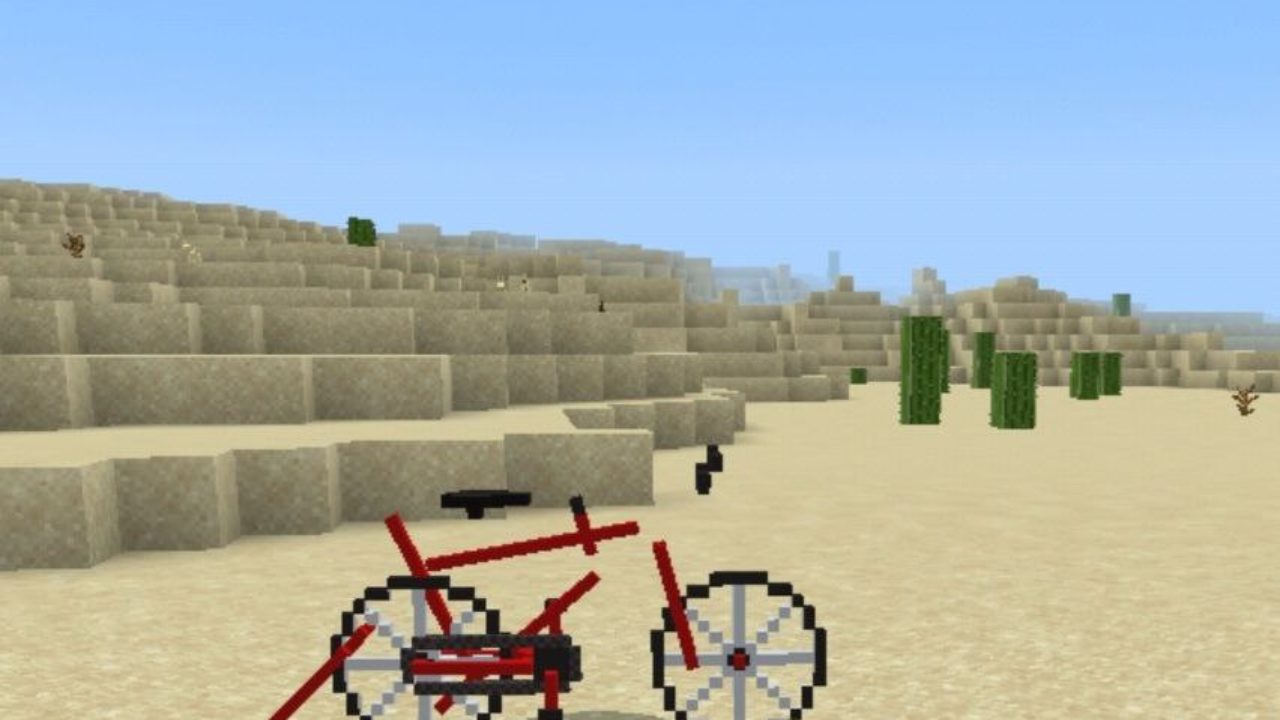 Красная модель из Мода на Велосипед для Майнкрафт ПЕ
