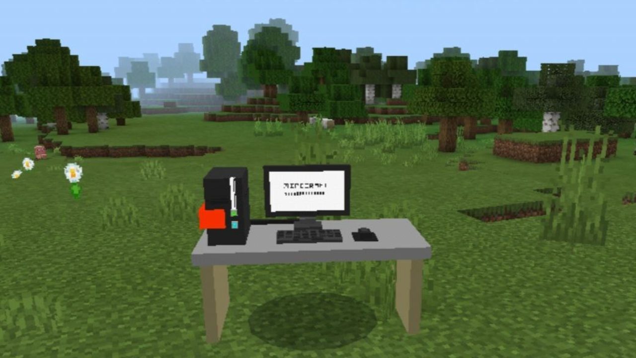 Компьютер из Мода на Мебель 3Д для Майнкрафт ПЕ