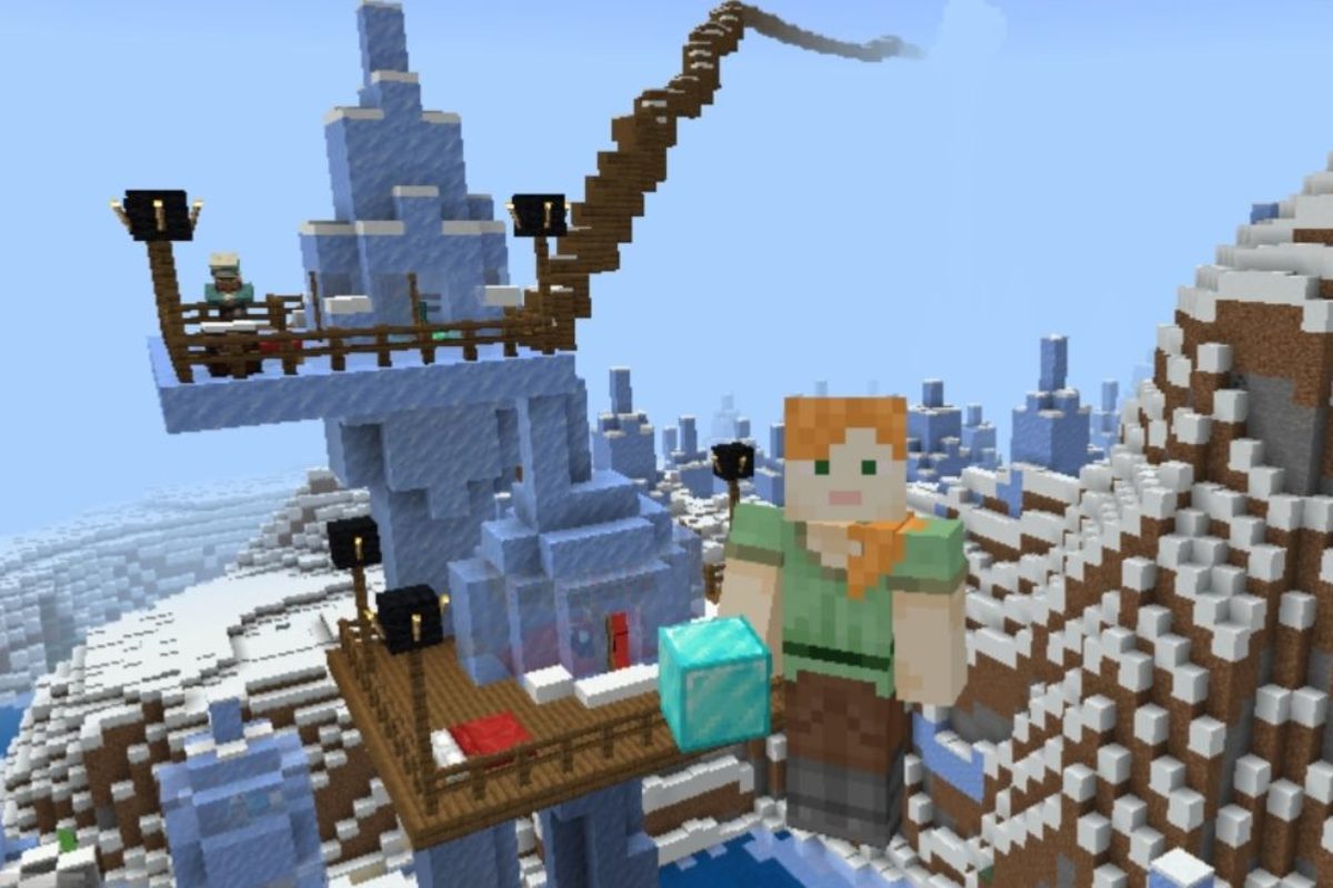 Скачать карту на Зимнюю Деревню на Minecraft PE — Карта на Зимнюю Деревню  для Майнкрафт ПЕ