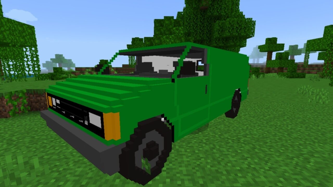 Зеленый Фургон для Мода на Джип для Майнкрафт ПЕ