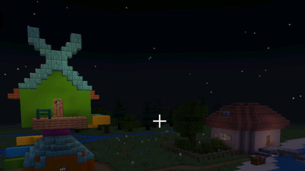 Дом Кроша и Ёжика на Карте на Смешариков для Minecraft PE