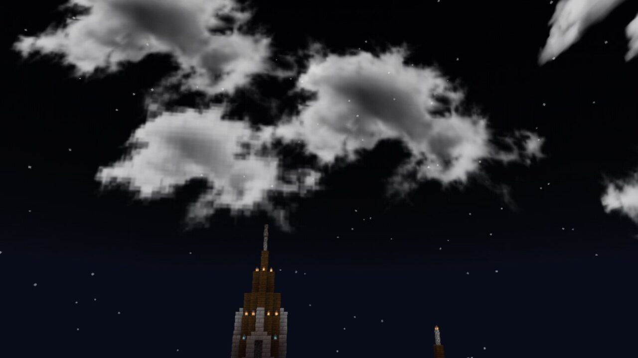 Ночное небо из Шейдеров на Небо Майнкрафт ПЕ