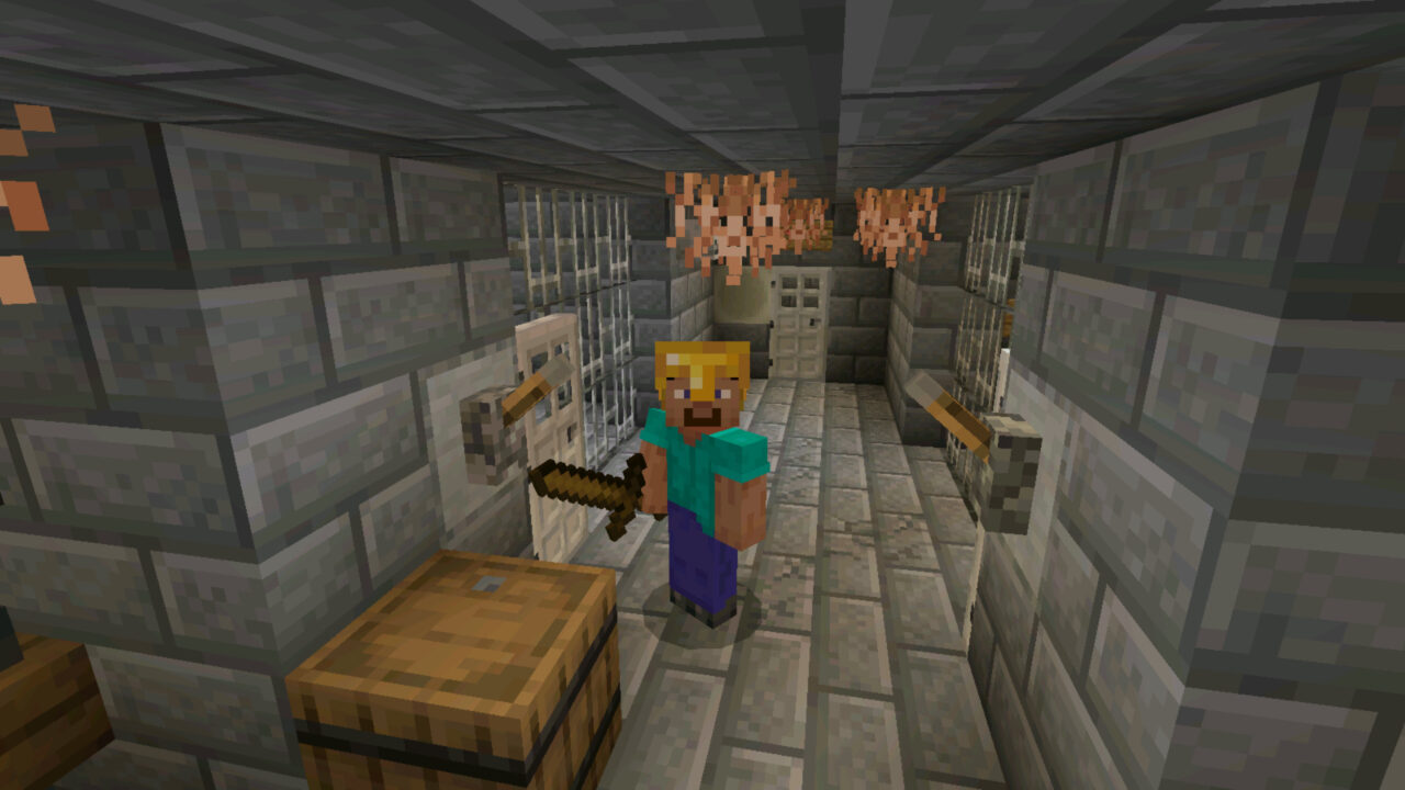 Коридор из Карты на Побег из тюрьмы 2 для Minecraft PE