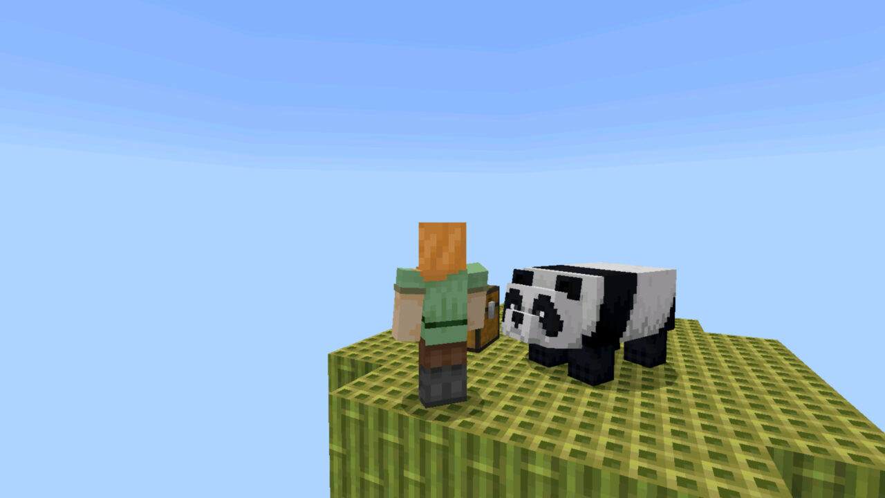 Панда из карты Скайблок 2 в Minecraft PE