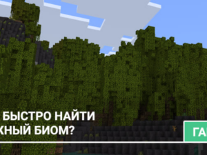 Как найти любой биом в Майнкрафт?