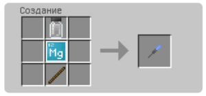 Как сделать бенгальский огонь в Minecraft?