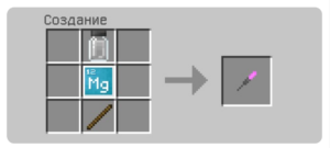 Как сделать бенгальский огонь в Minecraft?