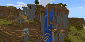 Сид для Minecraft PE: Горная деревня в саванне и храм в пустыне [0.13.X]