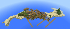 Сид для Minecraft PE: Остров с Двойной Деревней [0.13.X]