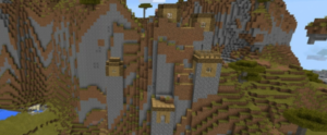 Сид для Minecraft PE: Горная деревня в саванне и храм [0.15.x]