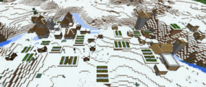 Сид для Minecraft PE: Двойная снежная деревня [0.15.x - 0.16.x]