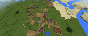 Сид для Minecraft PE: Две деревни с двумя храмами около спавна [0.15.х]
