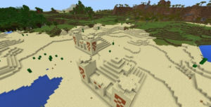 Сид для Minecraft PE: Деревня и пять пустынных храмов [0.15.x]