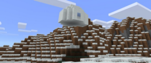 Сид для Minecraft PE: Парящая иглу и снежная деревня