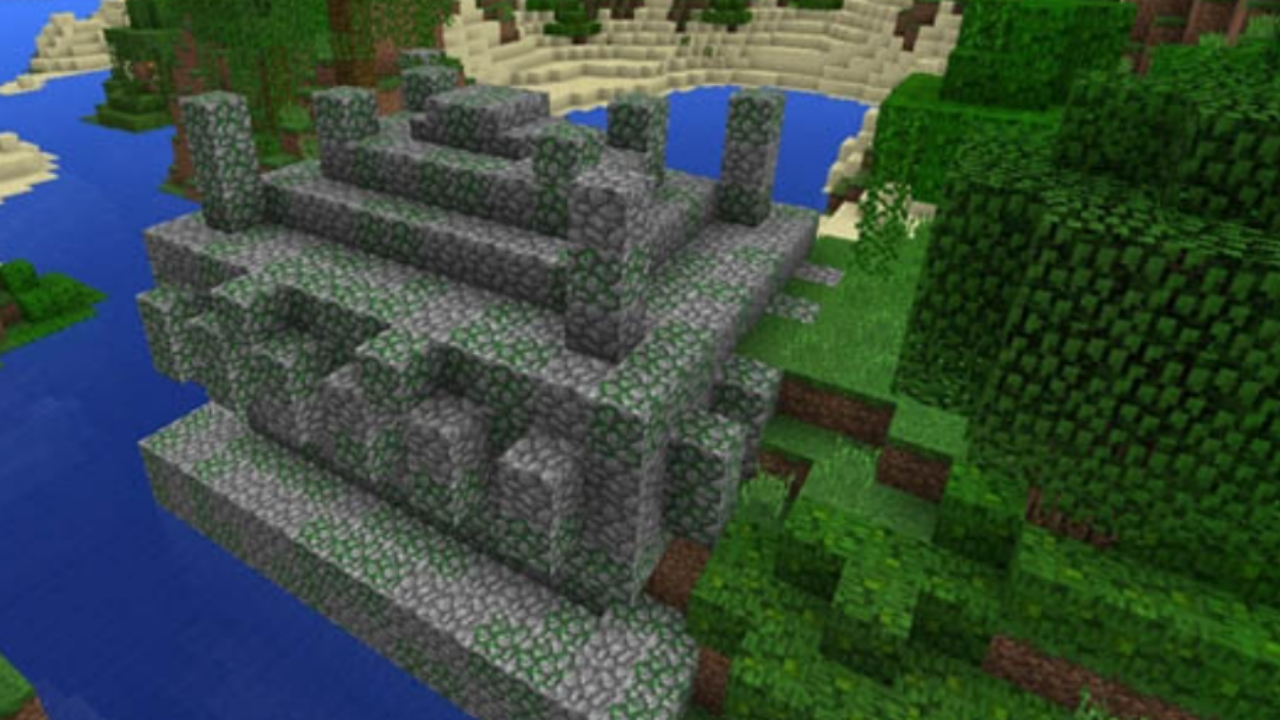 Сид для Minecraft PE: Спаун над храмом в джунглях