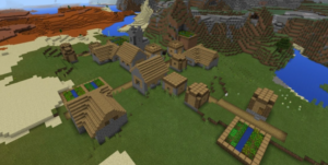 Сид для Minecraft PE: Столовые горы и деревни [1.0/0.16.1]