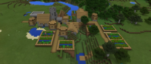 Сид для Minecraft PE: Столовые горы и деревни [1.0/0.16.1]