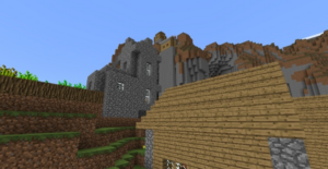 Сид для Minecraft PE: Деревня у утеса [1.1/1.0]