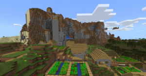 Сид для Minecraft PE: Деревня у утеса [1.1/1.0]