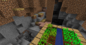 Сид для Minecraft PE: Деревня у утеса [1.1/1.0]