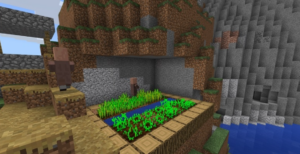 Сид для Minecraft PE: Деревня на горе [1.1/1.0]