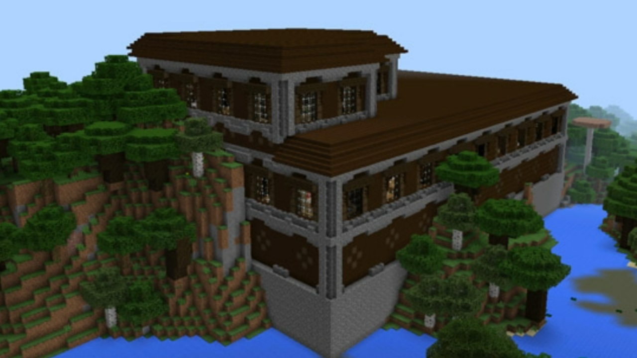 Сид для Minecraft PE: Лесной особняк на спавне [1.1.0.9+]