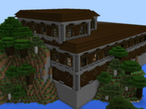 Сид для Minecraft PE: Лесной особняк на спавне [1.1.0.9+]