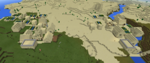 Сид для Minecraft PE: Две деревни на спауне [1.1/1.0]