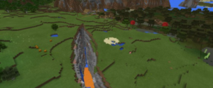 Сид для Minecraft PE: Огромный каньон и деревня [1.2+]