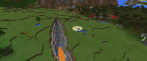 Сид для Minecraft PE: Огромный каньон и деревня [1.2+]