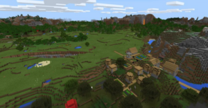 Сид для Minecraft PE: Огромный каньон и деревня [1.2+]