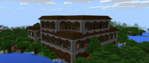 Сид для Minecraft PE: Лесной особняк рядом со спауном [1.1+]