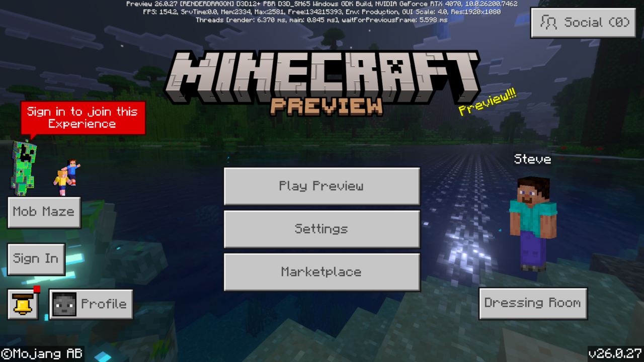 Скачать Minecraft PE 1.26.0.27