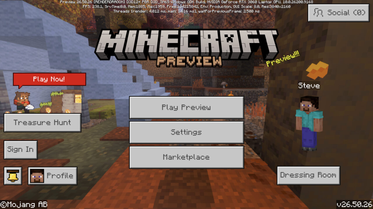 Скачать Minecraft PE 1.26.50.26