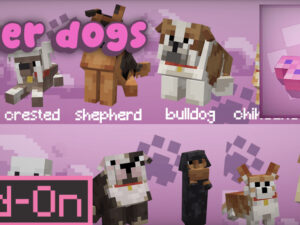 Мод Cuter Dogs для Minecraft PE